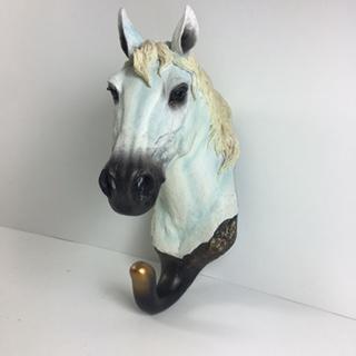 Dapple Grey Horse Wall Hook