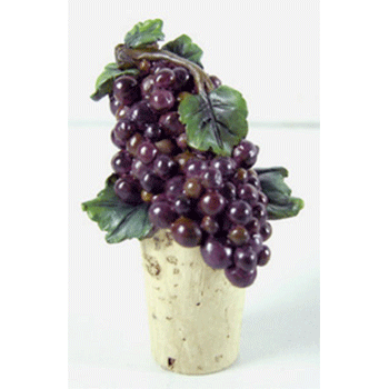 Red Grapes Wine Stopper